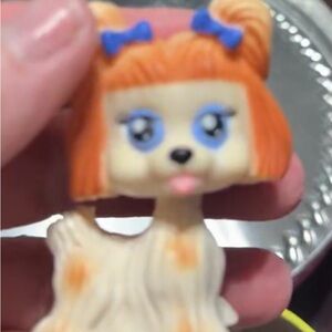 Littlest Pet Shop Orange and Blue Dog Figure